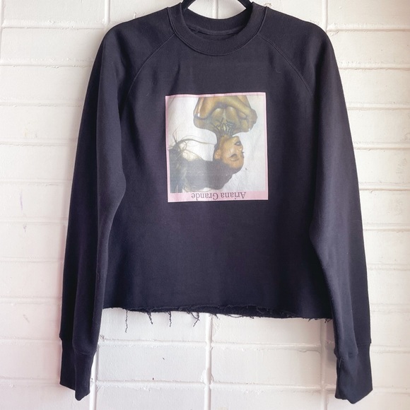 Ariana Grande Black ‘Thank U, Next’ Graphic Sweatshirt - Picture 1 of 6